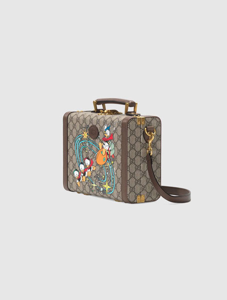 Gucci高仿包包 古驰a货包包 Disney迪士尼 x Gucci联名唐老鸭印花化妆箱