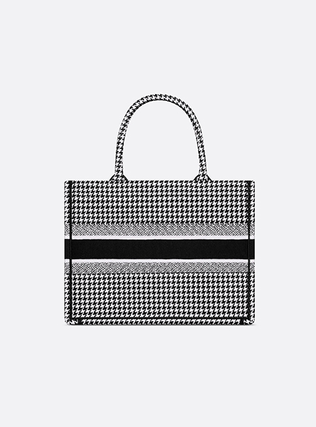 高仿Dior|高仿Dior托特包 2023年中号 BOOK TOTE 千鸟格纹刺绣托特包