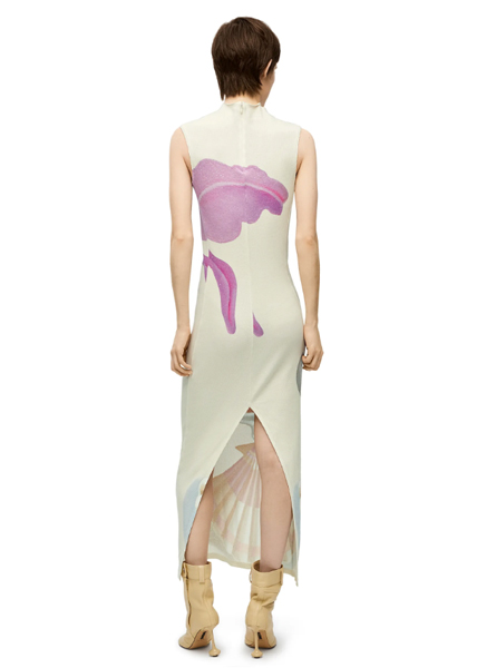 高仿罗意威连衣裙 Loewe2023早秋系列 Maruja Mallo针织直筒连衣裙