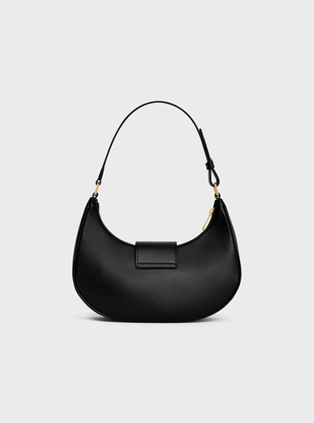 Celine高仿包包 A货CELINE｜CELINE｜黑金AVA TRIOMPHE中号光滑牛皮革手袋