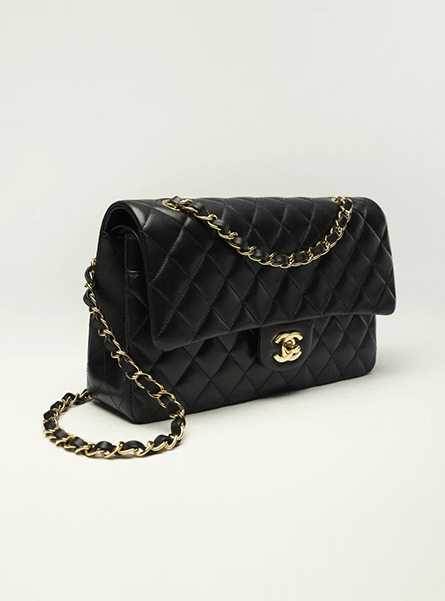 高仿Chanel女包 | 香奈儿2024新款包包 黑色羊皮革与金色金属 口盖包链条包