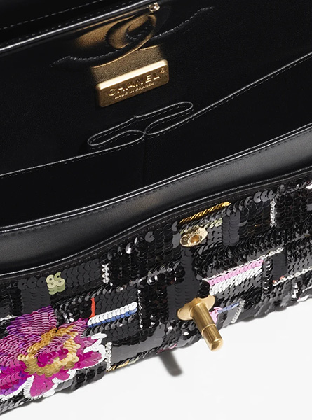 高仿Chanel女包 | 香奈儿2024新款包包 刺绣丝缎 花朵亮片 口盖包链条包