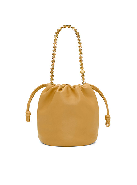 高仿罗意威女包| LOEWE包包 2024新款包包 沙漠黄色 柔软纳帕羊皮革 Flamenco水桶包