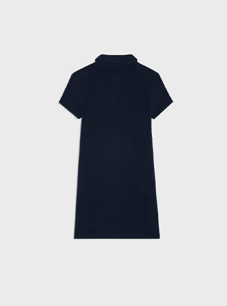 CELINE高仿女装 | 思琳 A货服装  2025早秋CELINE新款 海军蓝迷你POLO衫式连衣裙