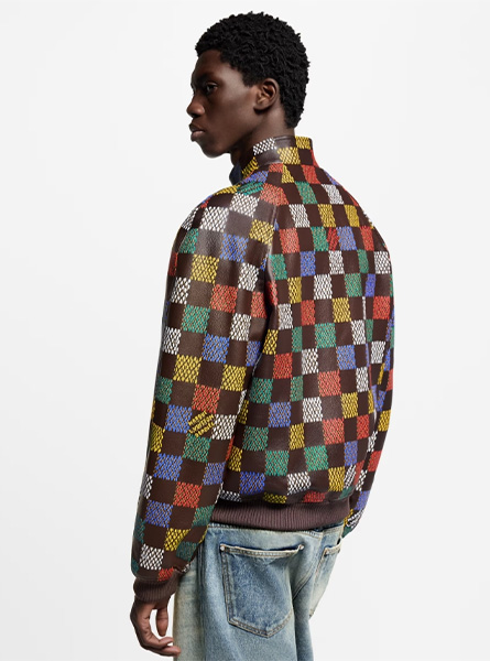LV高仿男装 | 路易威登 A货服装  2025春夏LV新款 DAMIER 皮革束腰夹克