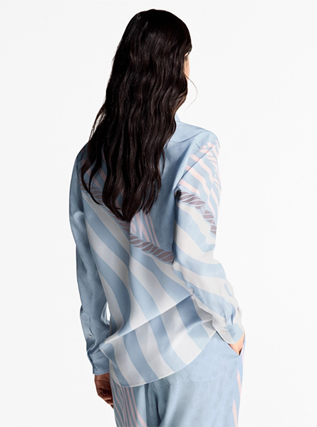 LV高仿女装 | 路易威登 A货服装  2025夏季LV新款 WAVE 印花桑蚕丝衬衫