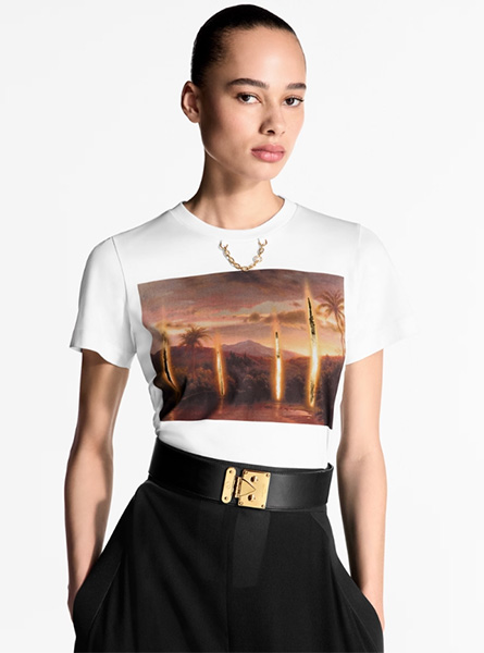 LV高仿女装 | 路易威登 A货服装  2025夏季LV新款 路易威登 x LAURENT GRASSO 印花 T 恤