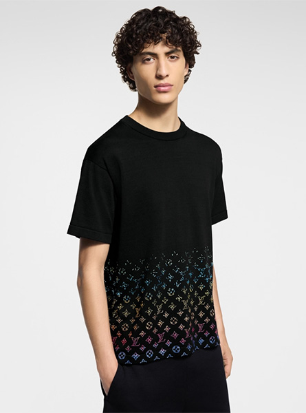LV高仿男装 | 路易威登 A货服装  2025夏季LV新款 MONOGRAM 渐变装饰短袖圆领衫
