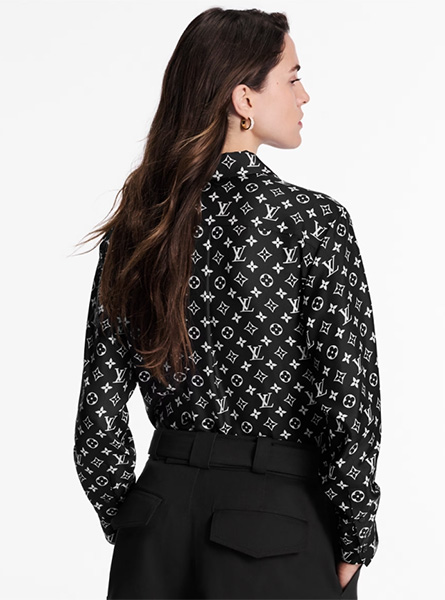 LV高仿女装 | 路易威登 A货服装  2025夏季LV新款 MONOGRAM 桑蚕丝衬衫