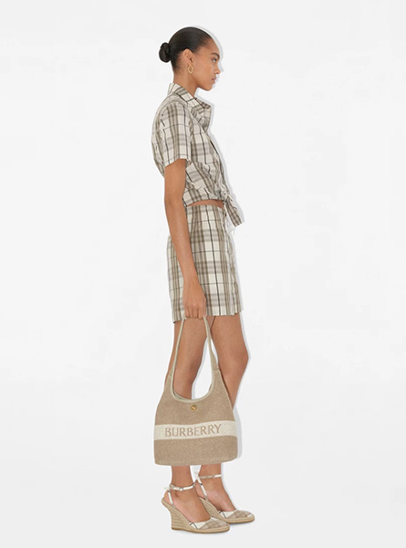 BURBERRY高仿女装 | 巴宝莉 A货服装 2025夏季BURBERRY新款 格纹棉质短款衬衫