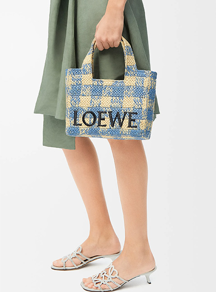 高仿LOEWE包包 | A货罗意威包包 2025年LOEWE新款 小号拉菲草 LOEWE Font Tote 手袋