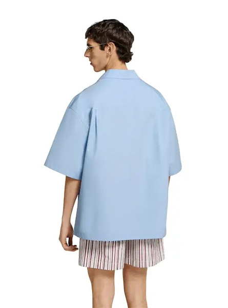 GUCCI高仿男装 | 古驰A货服装  2025夏季GUCCI新款 饰刺绣棉府绸衬衫