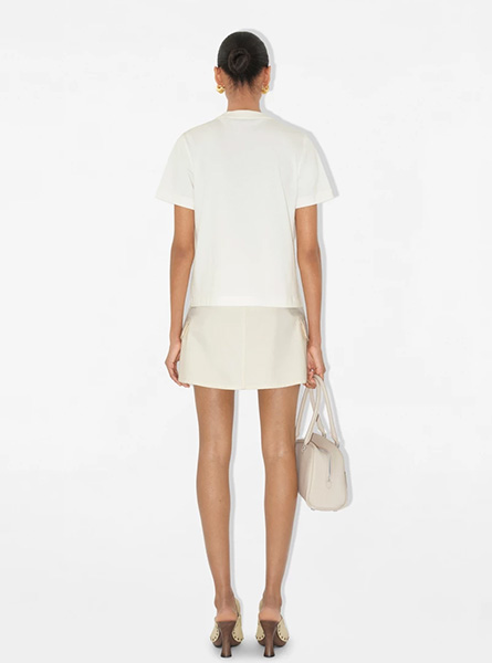 BURBERRY高仿女装 | 巴宝莉 A货服装 2025夏季BURBERRY新款 帆船图案棉质 T 恤衫