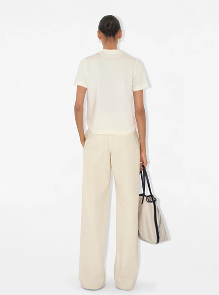 BURBERRY高仿女装 | 巴宝莉 A货服装 2025夏季BURBERRY新款 骑士印章棉质 T 恤衫