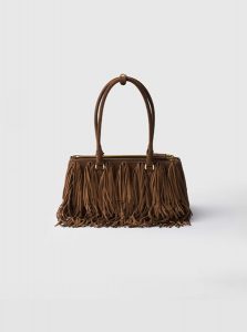 高仿PRADA包包 | A货普拉达女包 2025夏季PRADA新款Prada Galleria中号绒面皮革手袋