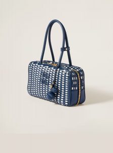 高仿MIUMIU包包 | A货缪缪包包 2025夏季MIUMIU新款 矢车菊蓝 Beau皮革手袋
