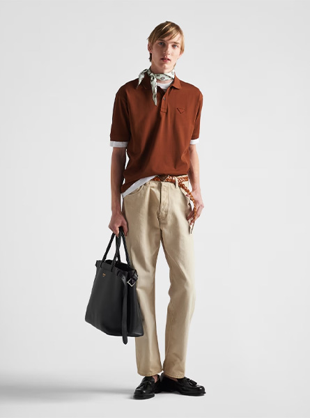 PRADA高仿男装 | 普拉达 A货服装  2025夏季PRADA新款 棉质Polo衫
