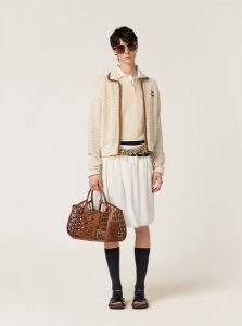 MIUMIU高仿女装 | 缪缪A货服装  2025夏季MIUMIU新款 中性色 棉质Polo衫