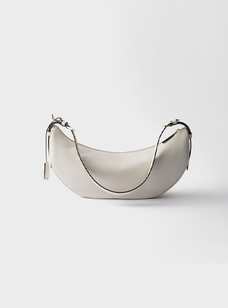 高仿PRADA包包 | A货普拉达女包 2025夏季PRADA新款 Prada Demi-lune 大号皮革单肩包