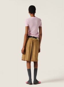 MIUMIU高仿女装 | 缪缪A货服装  2025夏季MIUMIU新款 雪粉色 羊绒毛衣