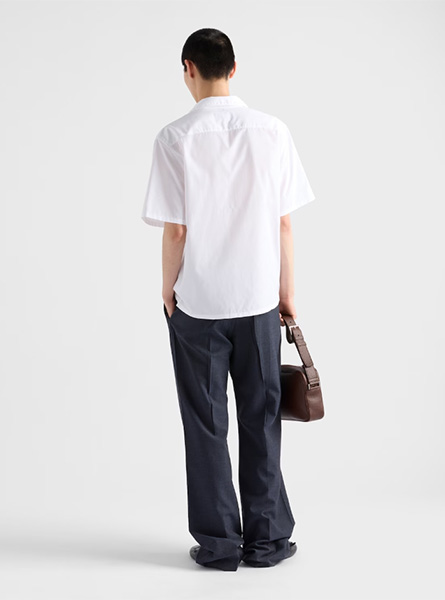 PRADA高仿男装 | 普拉达 A货服装  2025夏季PRADA新款 棉质保龄球衬衫
