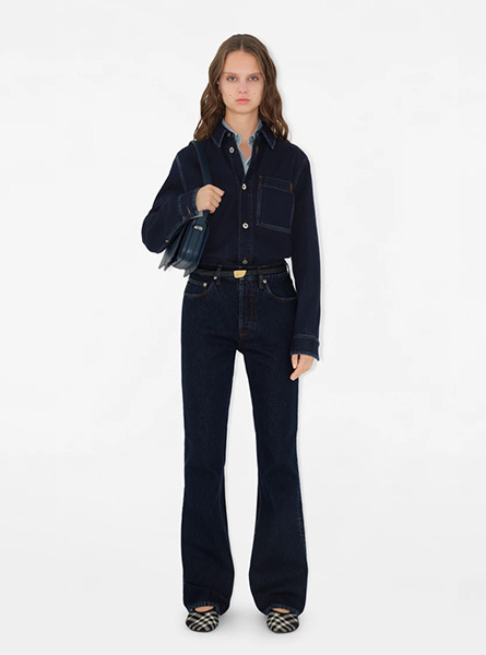 BURBERRY高仿女装 | 巴宝莉 A货服装 2025夏季BURBERRY新款 常规版型牛仔衬衫