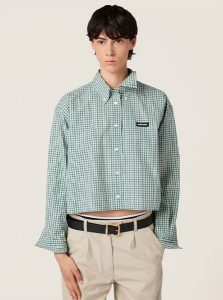 MIUMIU高仿女装 | 缪缪A货服装  2025夏季MIUMIU新款格子衬衫