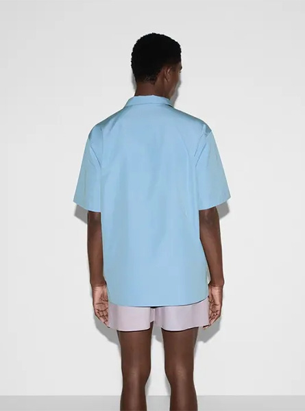 GUCCI高仿男装 | 古驰A货服装  2025夏季GUCCI新款 常规版型饰织带棉质衬衫