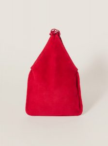 高仿MIUMIU包包 | A货缪缪包包 2025夏季MIUMIU新款 宝石红  绒面皮革流苏手提包