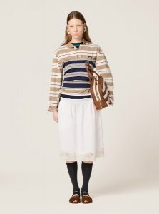 MIUMIU高仿女装 | 缪缪A货服装  2025夏季MIUMIU新款棉质针织Polo衫