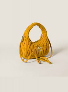 高仿MIUMIU包包 | A货缪缪包包 2025夏季MIUMIU新款 威士忌色 Wander Matelassé绒面皮革手袋
