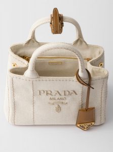 高仿PRADA包包 | A货普拉达女包 2025夏季PRADA新款亚麻混纺迷你手袋