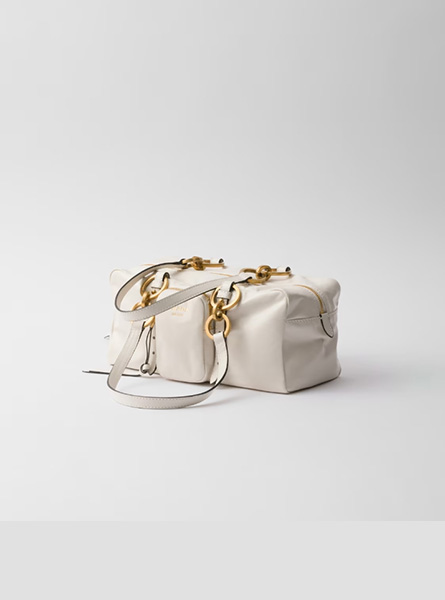 高仿PRADA包包 | A货普拉达女包 2025夏季PRADA新款 Prada Dangle中号皮革手提包