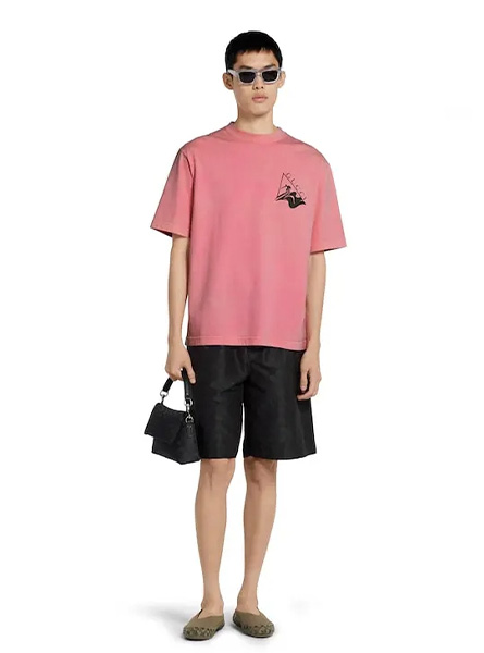 GUCCI高仿男装 | 古驰A货服装  2025夏季GUCCI新款 印花针织棉T恤