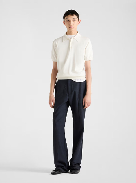 PRADA高仿男装 | 普拉达 A货服装  2025夏季PRADA新款 棉质Polo衫