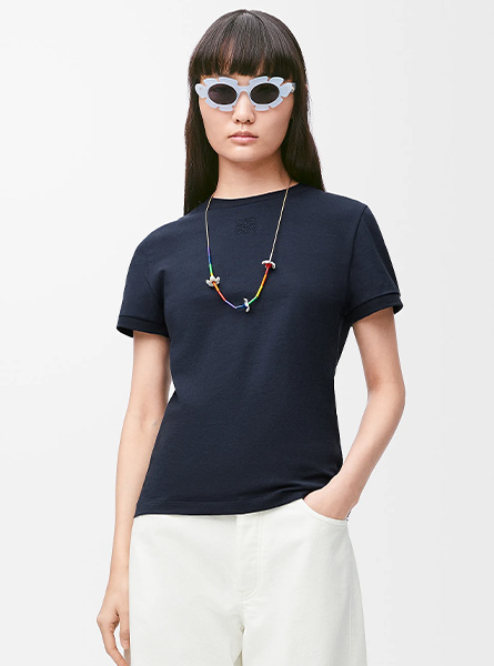 LOEWE高仿女装 | 罗意威A货服装  2025夏季LOEWE新款 棉质蕾丝 T 恤