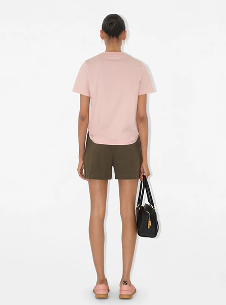 BURBERRY高仿女装 | 巴宝莉 A货服装 2025夏季BURBERRY新款 骑士印章棉质 T 恤衫