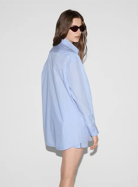 GUCCI高仿女装 | 古驰A货服装  2025夏季GUCCI新款 条纹棉质衬衫