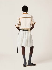 MIUMIU高仿女装 | 缪缪A货服装  2025夏季MIUMIU新款牛仔和皮革短夹克