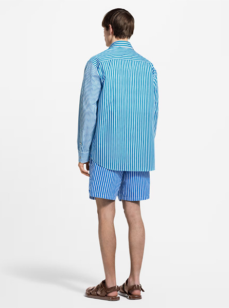 LV高仿男装 | 路易威登 A货服装  2025早秋LV新款 MONOGRAM 条纹沙滩短裤