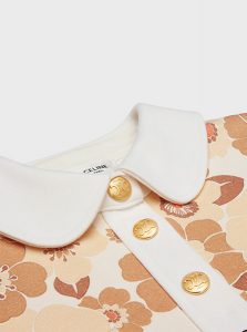 CELINE高仿女装 | 思琳 A货服装  2025夏季CELINE新款 橙色 平纹针织迷你秋千裙