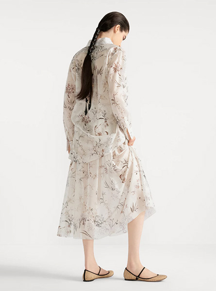 DIOR高仿女装 | 迪奥 A货服装  2025夏季DIOR新款 白色喇叭形半裙