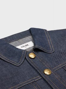 CELINE高仿女装 | 思琳 A货服装  2025夏季CELINE新款 原靛蓝色 无水洗牛仔布迷你连衣裙
