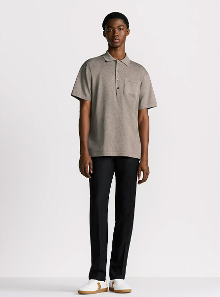 DIOR高仿男装 | 迪奥 A货服装  2025夏季DIOR新款 米色Dior Icons Polo 衫