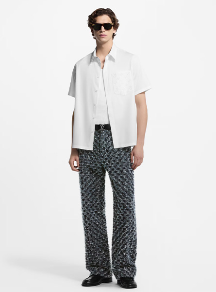LV高仿男装 | 路易威登 A货服装  2025早秋LV新款 MONOGRAM 口袋短袖衬衫