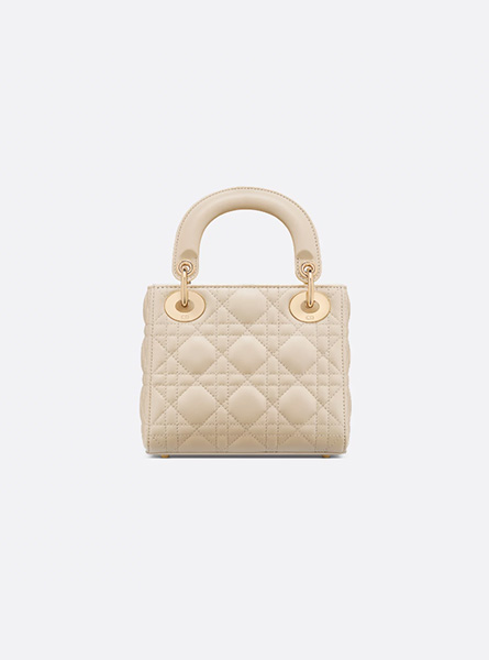 高仿DIOR包包 | A货迪奥女包 2025秋季DIOR新款 浅象牙色迷你 Lady Dior 手袋