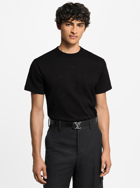 LV高仿男装 | 路易威登 A货服装  2025早秋LV新款 LV BLASON 刺绣短袖圆领衫