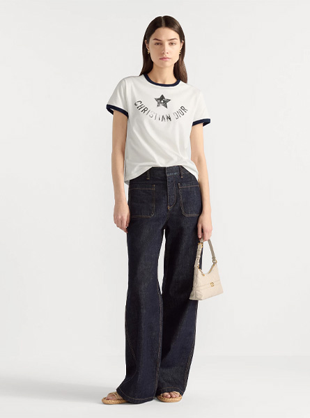 DIOR高仿女装 | 迪奥 A货服装  2025夏季DIOR新款 海军蓝Dioriviera T 恤