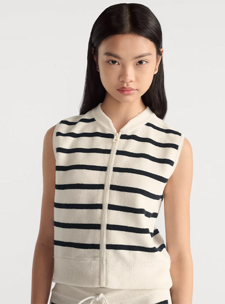 DIOR高仿女装 | 迪奥 A货服装  2025夏季DIOR新款 白色Dioriviera 拉链背心