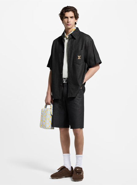 LV高仿男装 | 路易威登 A货服装  2025早秋LV新款 青年布短袖衬衫